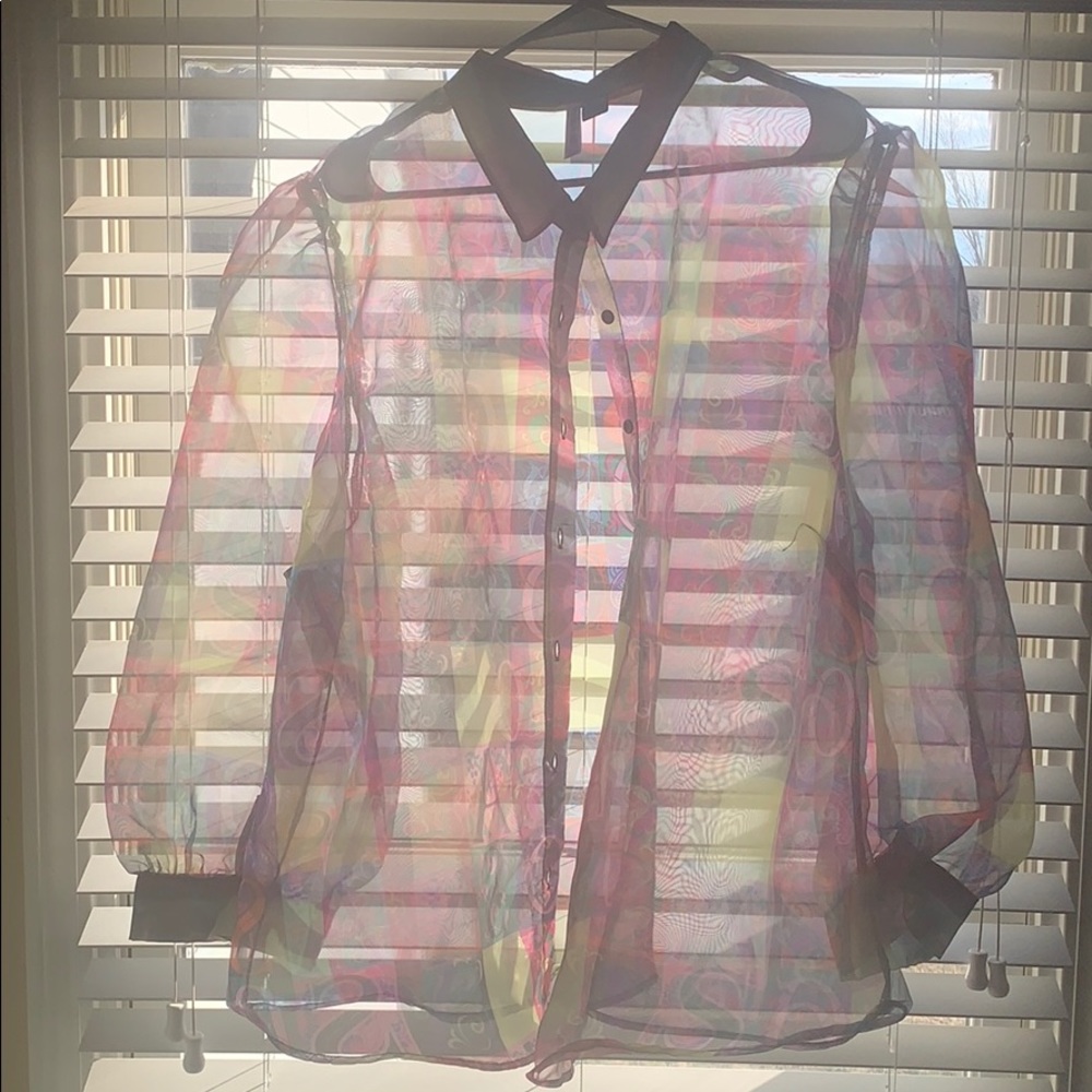 100% polyester see through shirt (3x)